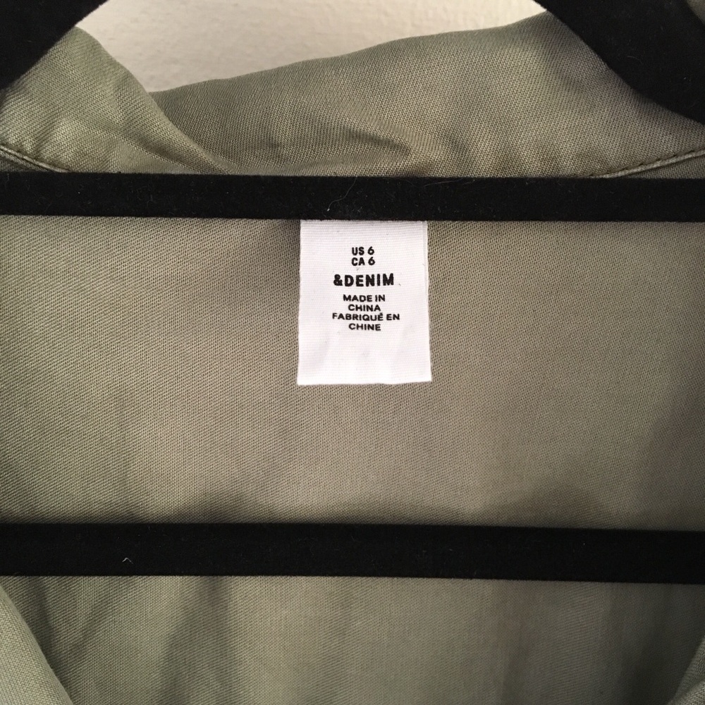 H&M Olive Green Button Down Tunic - Picture 6 of 8